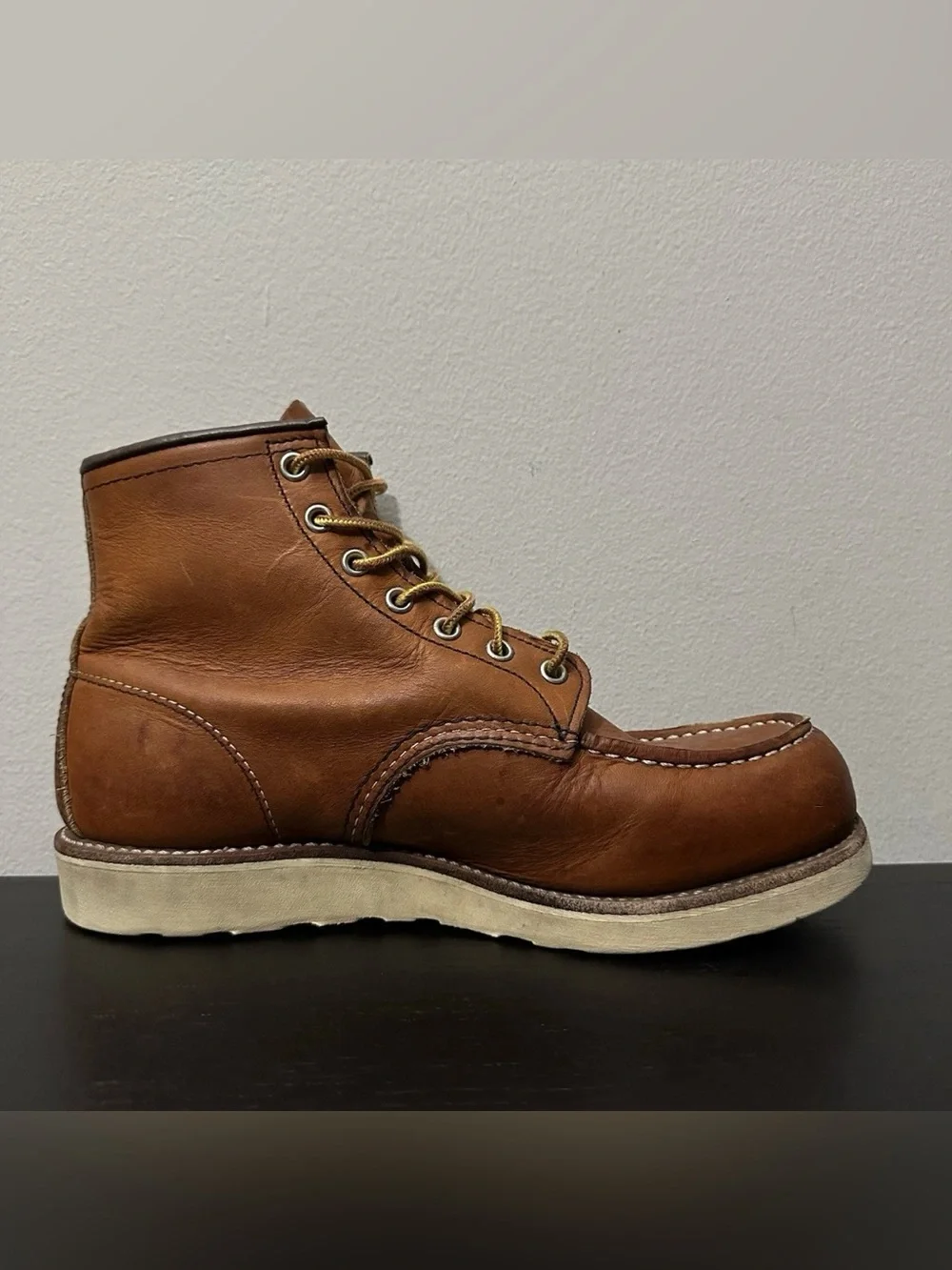 Red Wing Heritage Classic Moc Toe Boots 875 Oro Legacy Leather Mens Size 8.5 D